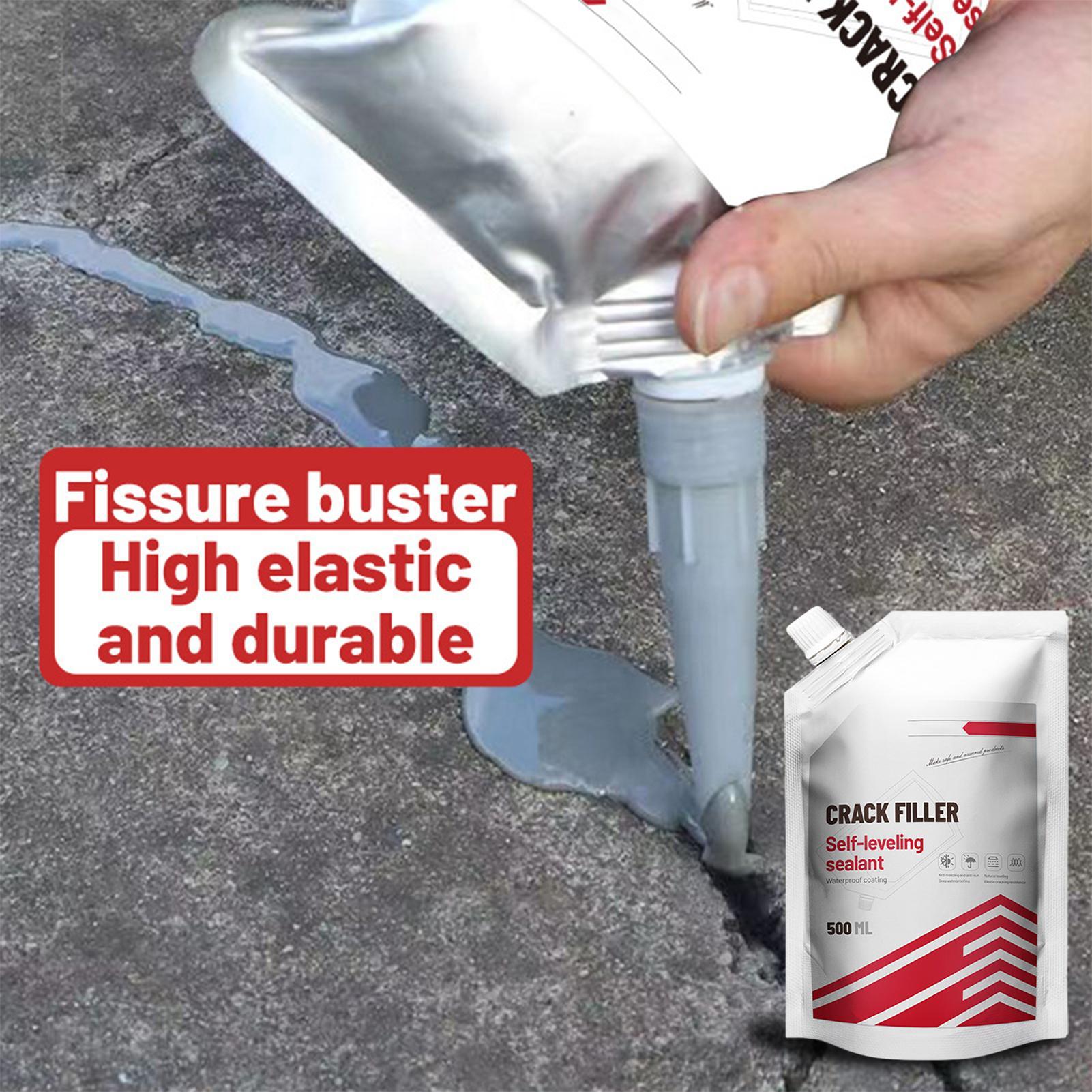 Roof Sealant Patch - 500ml 壁穴補修材 コンクリート補修材 ひび割れ補修材 コンクリートパッチ 屋根、車道、歩道、パティオ、屋外用