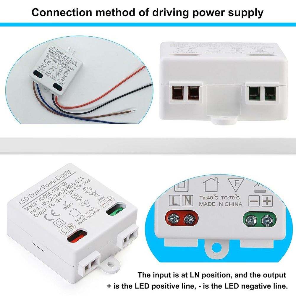 Home Improvement And Supply - 2 個のコンパクト 12W LED 電源コンバータ 100-240V