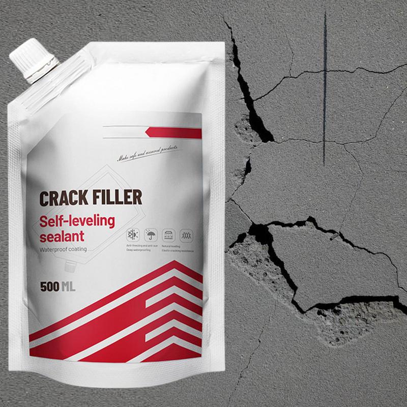 Roof Sealant Patch - 私道の亀裂フィラー 500 ミリリットルコンクリート亀裂修復パッチセルフレベリングコンクリートスラブ修理シーラント接着剤セメント屋根修理接着剤