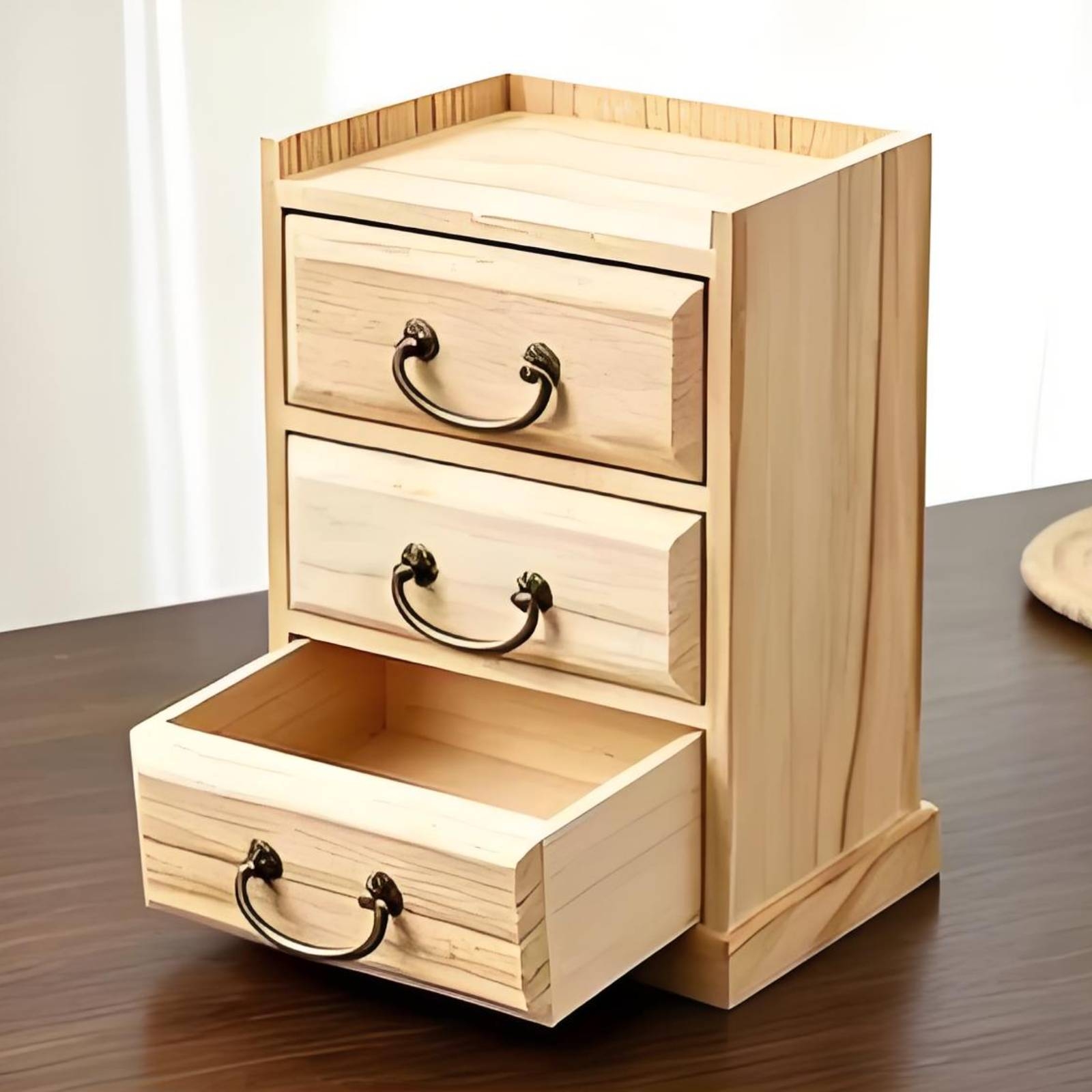3段引き出しデスクオーガナイザー、金属製プルハンドル、木製デ - Cabinet Handle Pull のレビューと価格