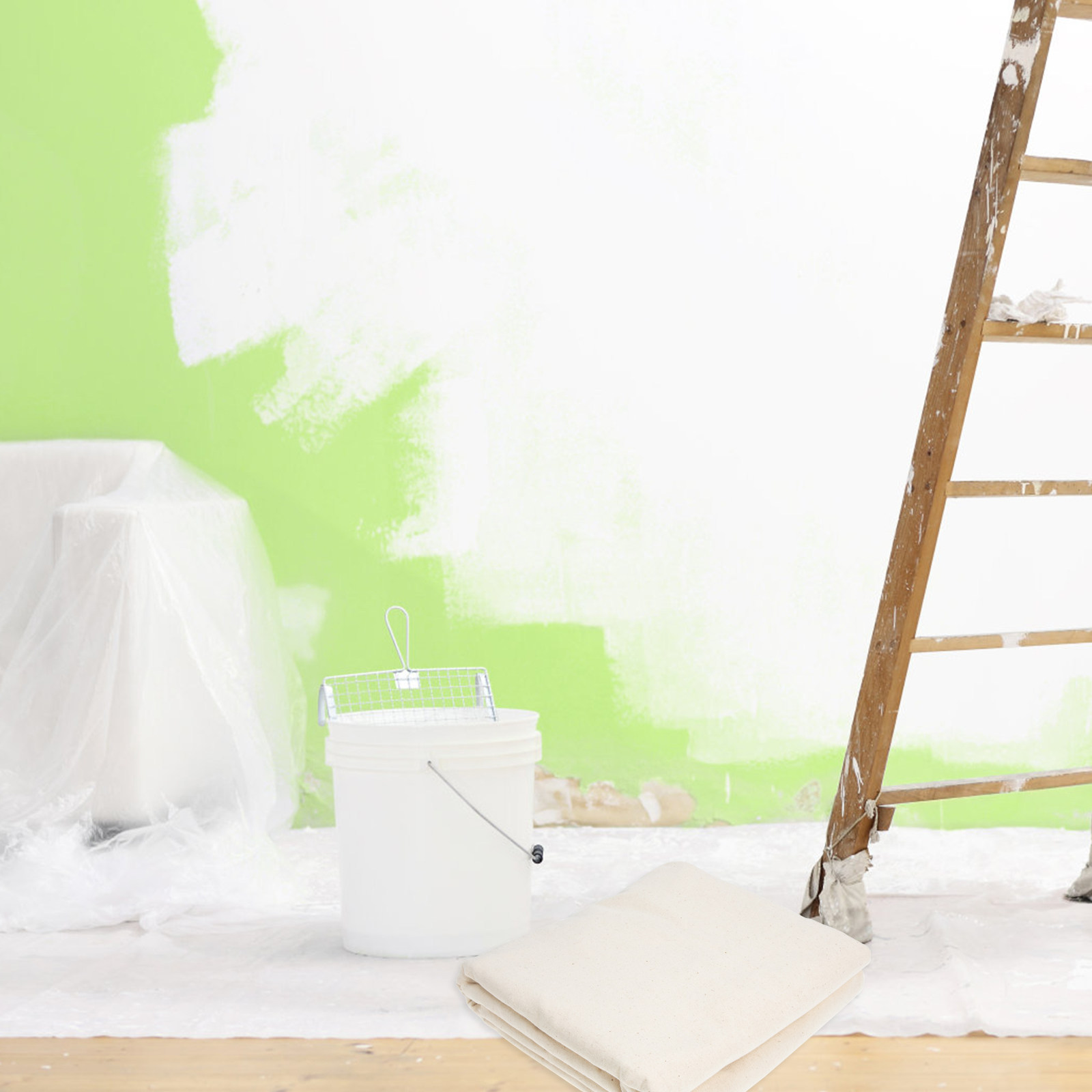 丈夫で洗える再利用可能なコットン製ドロップクロス、塗装業者用 - Home Improvement And Supply のレビューと価格