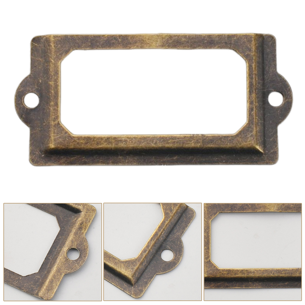10 個 70 × 33 ミリメートル金属鉄ラベルプルフレー - Cabinet Handle Pull のレビューと価格
