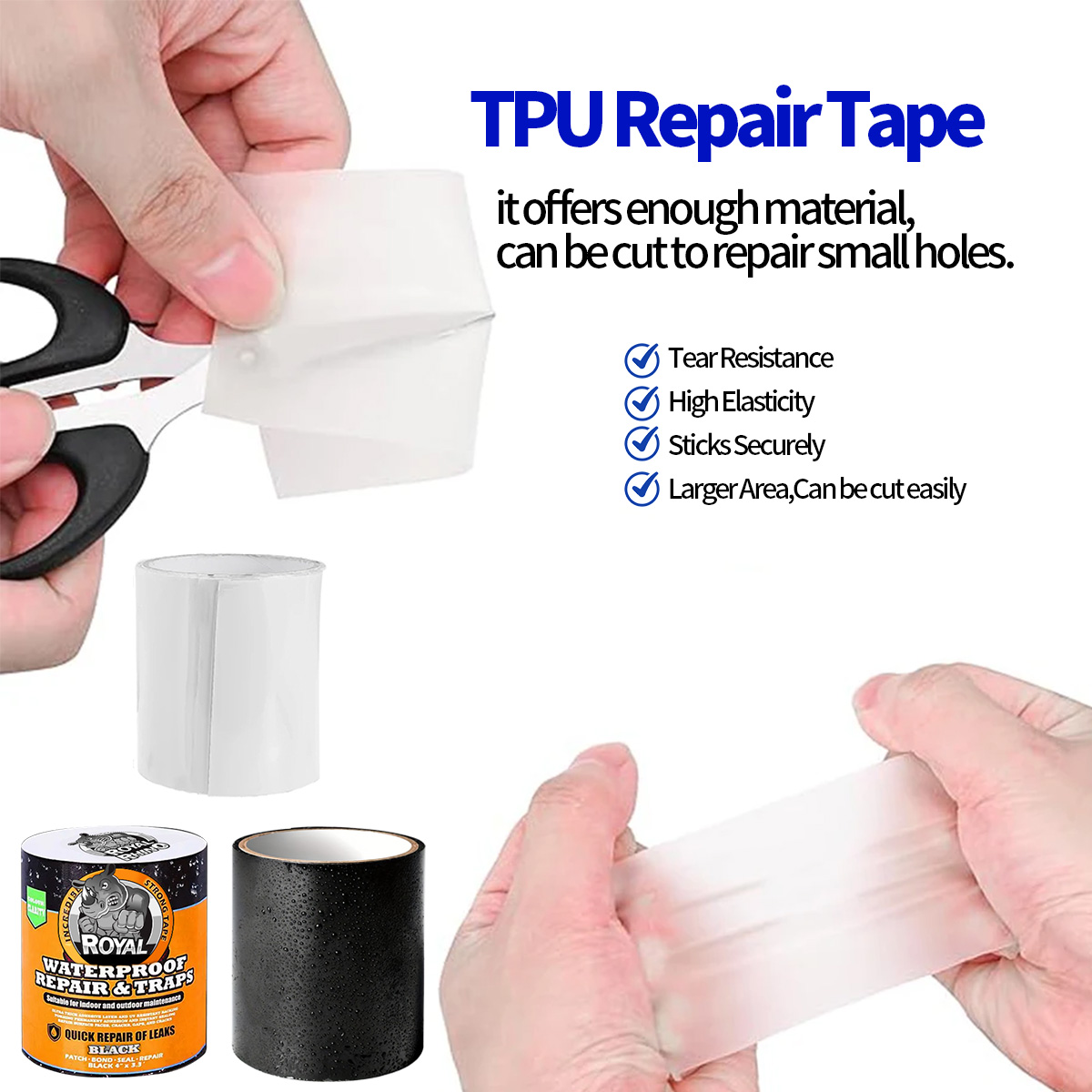 防水テープ 漏れ修理用 - プール、屋根、パイプ、テント、洗 - Roof Sealant Patch のレビューと価格